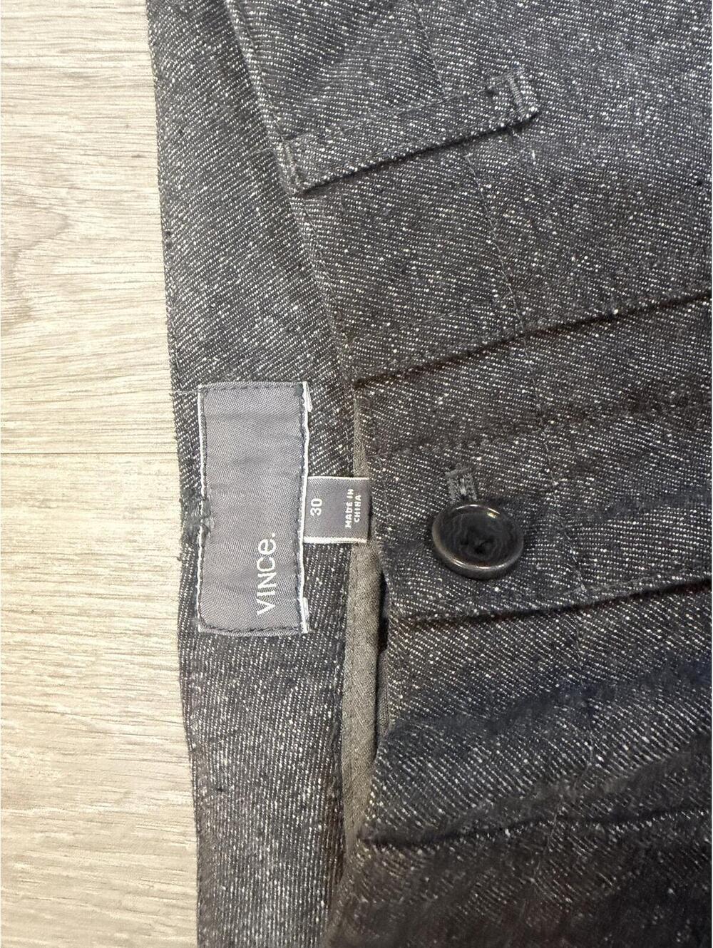 Vince Gray Slim Fit Pants Wool Blend Minimalist Office Casual Mens 30 - Picture 4 of 9